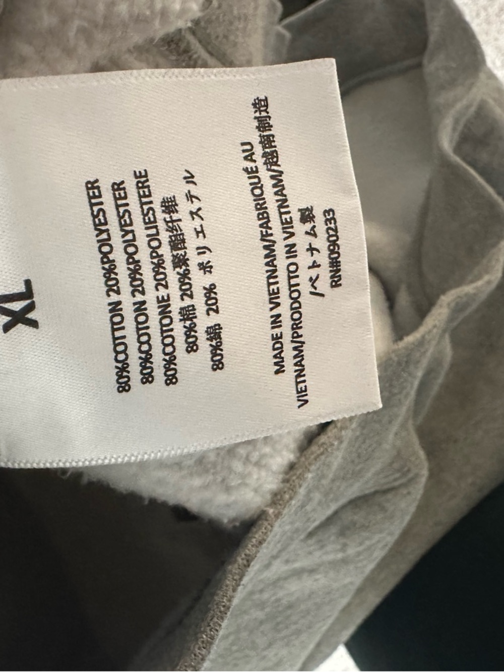 Fear of God ESSENTIALS Heather Gray Hoodie with Black Logo - Picture 7 of 7
